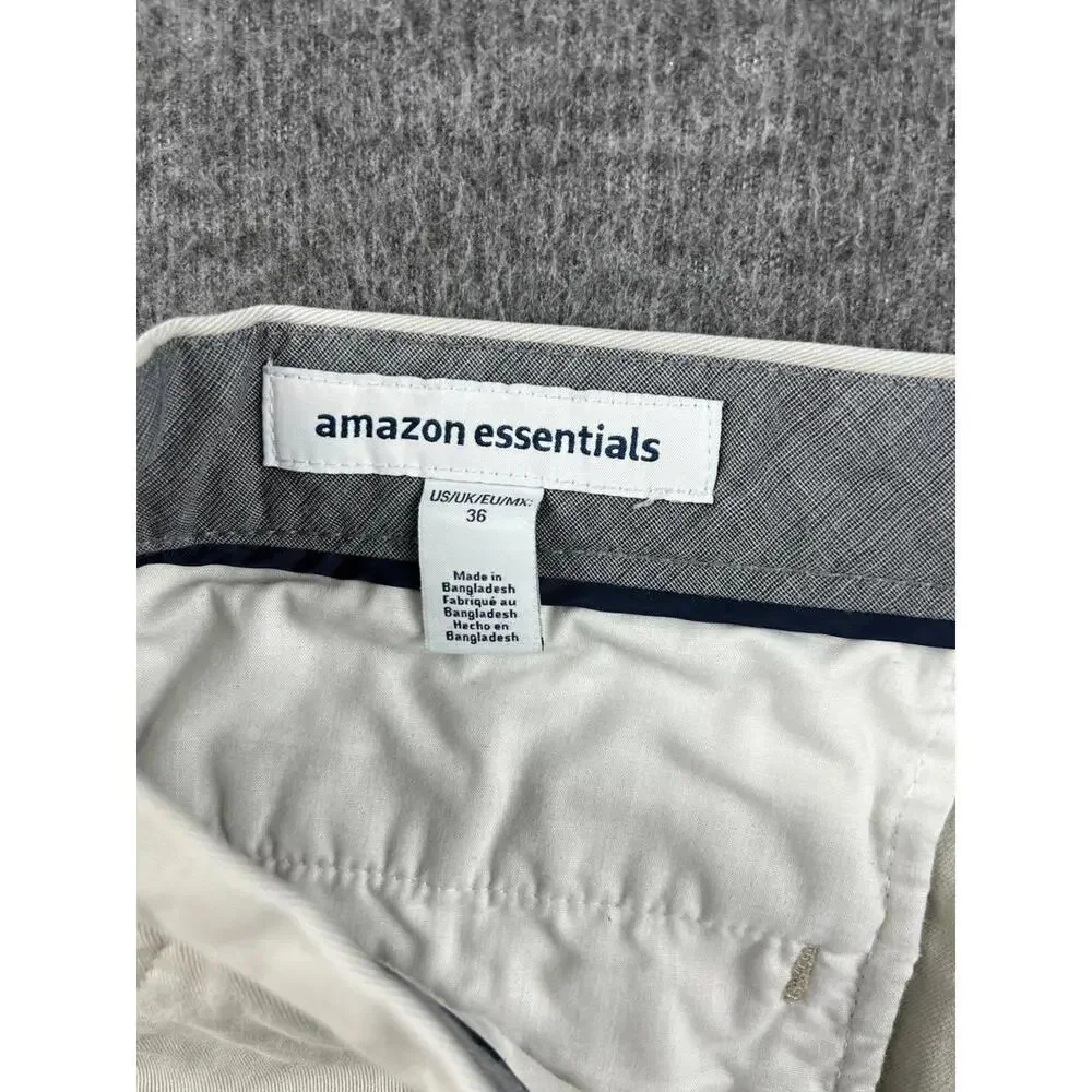 Amazon Essentials Men's Slim Fit Khaki Shorts‎ Size 36